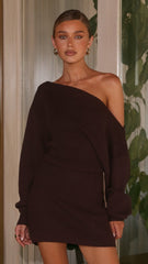 Lena Mini Dress - Chocolate