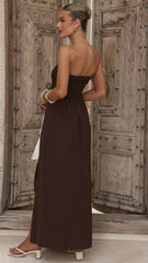 Marcy Maxi Dress - Brown