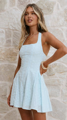 Novella Mini Dress - Blue