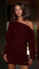 Lena Mini Dress - Wine