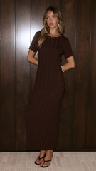 Mari Maxi Dress - Chocolate