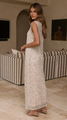Matisse Sequins Maxi Dress - Cream