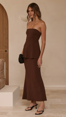 Aaliyah Maxi Dress - Chocolate