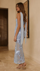 Veya Strapless Maxi Dress - Blue