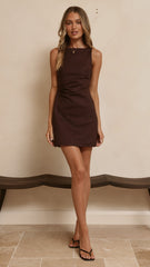 Anneka Mini Dress - Chocolate