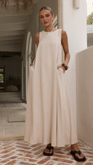 Mylah Maxi Dress - Natural