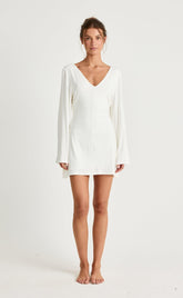 Harlow Mini Dress (Off White)
