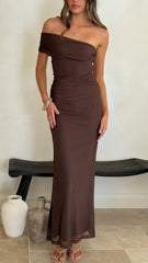 Ria Maxi Dress - Chocolate