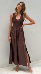 Amira Maxi Dress - Chocolate