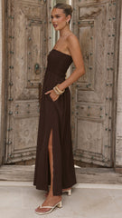 Marcy Maxi Dress - Brown