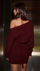 Lena Mini Dress - Wine