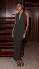 Marlowe Maxi Dress - Black/White Spot