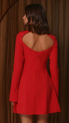 Leila Mini Dress - Red
