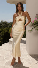 Grace Halter Maxi Dress - Yellow
