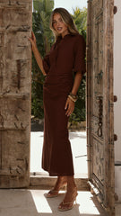 Sydney Maxi Dress - Chocolate