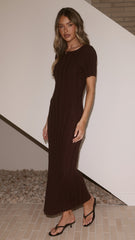Mari Maxi Dress - Chocolate