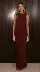 Kalaia Maxi Dress - Wine