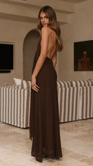 Amanda Maxi Dress - Chocolate