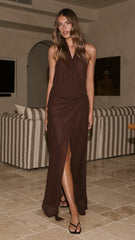 Amanda Maxi Dress - Chocolate