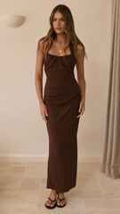 Dita Maxi Dress - Chocolate