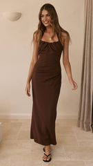Dita Maxi Dress - Chocolate