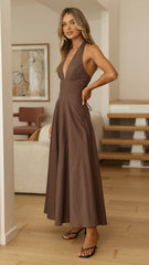 Skye Maxi Dress - Chocolate
