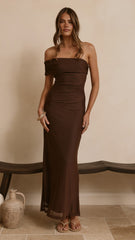 Ria Maxi Dress - Chocolate