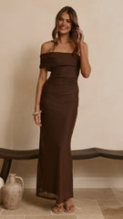 Ria Maxi Dress - Chocolate