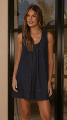 Zayda Mini Dress - Dark Denim