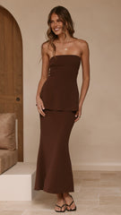 Aaliyah Maxi Dress - Chocolate