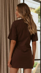 Jade Mini Dress - Chocolate