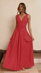 Sanya Maxi Dress - Red