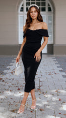 Holly Midi Dress - Black