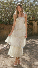 Page Maxi Dress - Green Floral