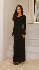 Soulina Knit Maxi Dress - Black