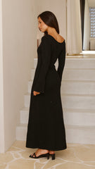 Soulina Knit Maxi Dress - Black