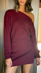 Lena Mini Dress - Wine