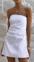 Dana Strapless Mini Dress - White