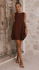 Tashia Mini Dress - Chocolate
