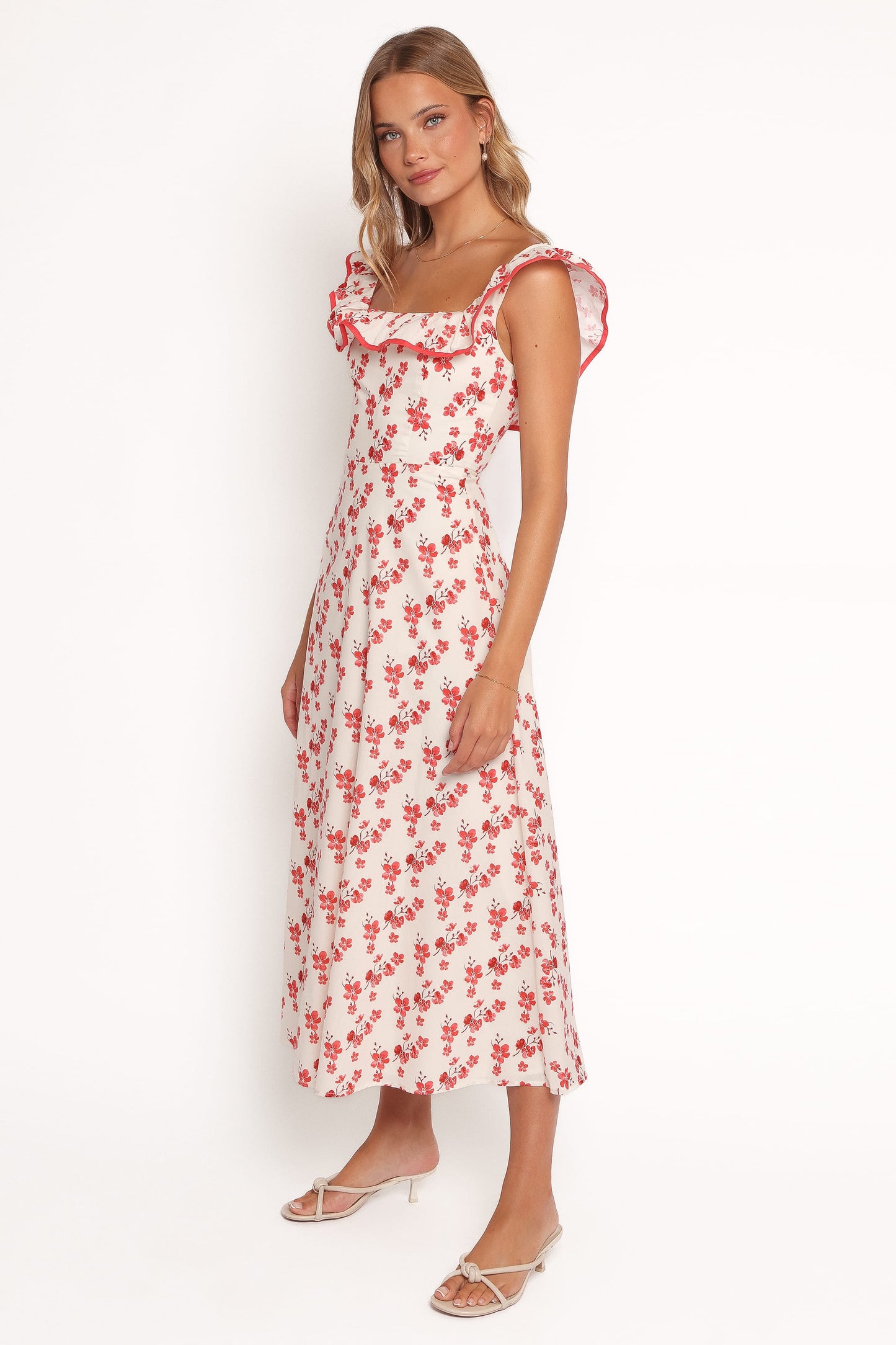 Lucille Maxi Dress - Red Floral